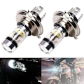 Pikkukuva 1 / 5: H4 100W 20LED Polttimo Hi/Lo Beam HID 6000K Valkoinen Moottoripyörä Headli Black