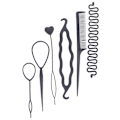Pikkukuva 4 / 8: 6 kpl / set Hairstyle Braiding Tools Vedettävä hiushiuslevy one size