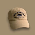 Miniatyrbillede 5 af 8: Retro mænds og kvinders baseball kasketter Street Lettered broderi Navy