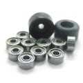 Miniatyrbild 6 av 8: 4st/ set PU+metalluretan CNC-lagerhjul för träfingerb Black