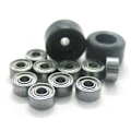 Pikkukuva 6 / 8: 4 kpl / set PU + metallinen uretaani CNC-laakeripyörä puiselle sormelle Red