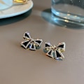 Miniatyrbild 1 av 7: Rhinestone Bowknot Stud örhängen för kvinnor Personlighet Unik D onesize