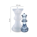 Miniatyrbillede 1 af 8: 1Pc DIY skakstykke Krystal Epoxyharpiksform Queen King 3D Ches queen