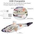 Miniatyrbillede 3 af 5: Elektronisk Pet Kattelegetøj Elektrisk USB Opladning Simulering Fisk Til A 26 cm