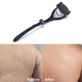 Miniatyrbillede 2 af 5: Sort Ryg Hårshaver Mænds Ryg Hårfjerner Barbering Foldbar Black