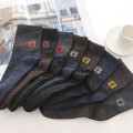 Miniatyrbild 2 av 5: 10st=5par herr vinter tjock varmrandig ullstrumpa Casual B Color Random 5 Pairs