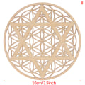 Miniatyrbillede 1 af 5: 1PC Creative Chakra Pattern Coaster Træ Livets blomst Naturlig B 5 pcs