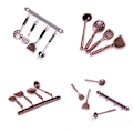 Miniatyrbillede 4 af 8: 5 stk 1:12 Dukkehus Miniature Metal køkkengrej Dukkehustilstand Broze 0