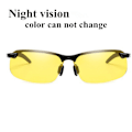Pikkukuva 3 / 5: Miesten Polarisoidut Ajolasit Aurinkolasit Day Night Vision Driv Black
