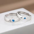 Miniatyrbild 4 av 8: Romantic The Little Prince Fox Couples Rings e Open Justerbar A3