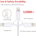 Pikkukuva 4 / 5: Lightning USB -kaapeli 5 kpl Apple iPhone, iPad【HY】