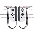 Miniatyrbilde 2 av 4: för Joypad (L/R) for Nintendo Switch Controller - Venstre og høyre trådløs fjernkontroll med håndleddsrem (hvit)