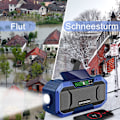 Miniatyrbild 4 av 5: Solarradio - Bluetooth-högtalare, IPX5 vattentät bärbar AM/FM-överlevnadsradio, 5000mAh uppladdningsbart batteri multifunktionell nödradio, blå
