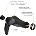 Miniatyrbilde 2 av 5: Sykkelstyre, Ergonomiske Gummisykkelstyre, Sklisikre Styre 22mm, for MTB BMX Sammenleggbare By-Sykler, Sparkesykkelstyre【HY】