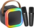 Bärbar Bluetooth-karaokemaskin med 2 mikrofoner för alla åldrar-FX-