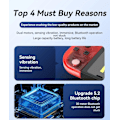 Pikkukuva 4 / 5: Ohjain LED Yhteensopiva JoyCon Nintendo Switch Punainen Punainen Red RED/BLUE
