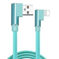Vinklad 90 graders laddningskabel USB a till USB c / iPhone Light (Lightning) himmelsblå (Lightning) sky blu{FY} (Lightning) sky blue 1 meter