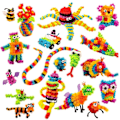 Pikkukuva 2 / 5: 400 kpl Piikkipallo 3D-malli Rakennuspalikat Taikapallero DIY-kokoamislelut Lapsille Lahjat‘-PO- 400pcs with box