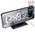YOUKUKE LED Digital spegelprojektionsklockradio - Svart-FX-