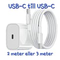 Snabbladdare för iPhone 16 Pro Adapter USB-C till USB-C Vit