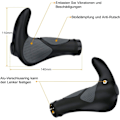 Miniatyrbilde 3 av 5: Sykkelstyre, Ergonomiske Gummisykkelstyre, Sklisikre Styre 22mm, for MTB BMX Sammenleggbare By-Sykler, Sparkesykkelstyre【HY】