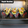 Miniatyrbillede 3 af 5: 4-pak taco holdere i rustfrit stål, premium taco stativ, kan rumme 2 eller 3 tacos