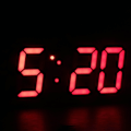 Miniatyrbillede 1 af 5: LED-vægur med digitalt display, glødende nattilstand, justerbar elektronisk bordsklokke, vægur, dekoration, stue, LED-klokke [dB] Red