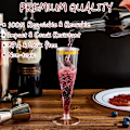 Miniatyrbillede 3 af 5: 50 stk Champagne-glas med guldkanter 150ml, genanvendelige champagneglas med fod til havebryllup, dagsfester, brusebadsfester (5 x 17cm)