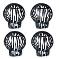 4-pack Plastic Downpipe Guards - Keeps Downpipes Free from Blockages Caused by Leaves, Moss, Mud, Silt, Balls, and Other Debris -FX-