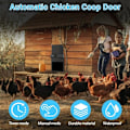 Miniatyrbild 3 av 4: Automatic Chicken Coop Door with Timer and Manual Smart Chicken Door IPX3 Aluminum Chicken Flap for Duck