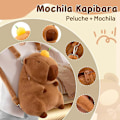 Miniatyrbild 3 av 5: Capybara Ryggsäck, Plysch Capybara Leksaksväska för Fest, Semester, Män-P7-