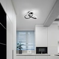 Miniatyrbild 2 av 5: LED-taklampa, taklampa 20W 2200LM, LED-lampa svart för vardagsrum, sovrum, hall, kök 26cm, dimbar 3000K / 4500K / 6500K