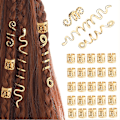 Miniatyrbild 1 av 5: 63-pack dreadlocks-smycken, justerbara metallmanschetter{HH}