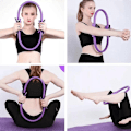 Pikkukuva 5 / 5: 5 kpl Pilates Rengassarja 14 Jooga Fitness Taikapiiri Pilates-varusteet Kaksoiskahva Harjoitusympyrä Kotikäyttöön - Täydellinen-JK- Pink