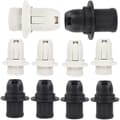 10-pak (sort og hvid) E14-lampeholder i plast med Edison-skrue-FX-