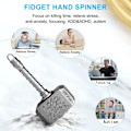 Miniatyrbillede 2 af 5: Hånd Finger Spinners Metal 2 i 1, Transformabel Fokus Stresslindring Fidgets Legetøj Fingerspids Gyro Stress