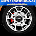 Pikkukuva 3 / 5: 4 kpl 133 mm pyörän napakapselit Fiat 500 -malleihin, pyörän napakapselisarja 68078419AC 68078421AC pölysuoja hopea 51884863