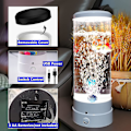 Miniatyrbillede 4 af 5: Black Friday Fiskeakvarium Lavalamp Jellyfish Tank Boblelampe Natlys Gave Kompatibel Børn, Hvid -ES【HY】