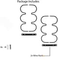 Miniatyrbillede 5 af 5: (2-pak, Sort) Vinreol til bordplade - Opbevaringsorganisator til Ki-FX-