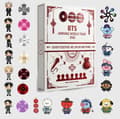 KPOP-gruppers julekalender 2026, akryl-nedtællings-blindboks med 24 rum, BTS-FX- BTS