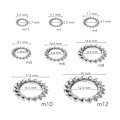 Miniatyrbilde 2 av 5: Serrated låseskiver, 300 stk. låseskiver i rustfritt stål, sortiment av låseskiver (M2.5 M3 M4 M5 M6 M8 M10 M12)【HY】