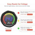 Miniatyrbillede 2 af 4: Vippekontaktpanel 12-24V Dobbelt USB-opladerudtag med LED Voltmeter Vippekontaktpanel til Båd Bil-FX-