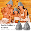 Miniatyrbilde 5 av 5: 6 stk Filt Saunahuer, Badhette, Hodebeskyttelse, Absorberende Saunahue for Sauna, Dusj, Bad, Dampbad A