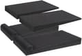 Akustiska isoleringsplattor för monitorer, stabiliserande högtalarbas 30 cm x 17 cm x 3,5 cm (svart)-FX-