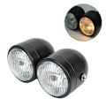 Miniatyrbillede 5 af 5: Motorcykel Dobbelt Forlygte Modifikationsdel Twin Forlygte Lampe (Uden Beslag)【HY】