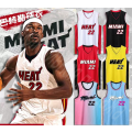 Miniatyrbild 2 av 10: Baskettröjor Sportkläder Jimmy Butler Miami Heat Nr 22 Baskettröjor Vuxna Barn Gradient colours children 18（90-105cm）