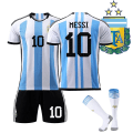 Pikkukuva 1 / 2: Messi #10 Jalkapallo T-paidat Portugali Jersey Setti Lapsille Lapset Aikuiset Lapset Mukavuus XL