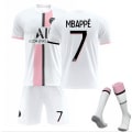 Pikkukuva 1 / 2: Jalkapallosarja Soccer Jersey Training Jersey Mbappe Adult Kids White Goodies Kausipäivitys White 20（5-6Years）