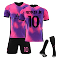 Pikkukuva 1 / 2: 2021 Third Away Purple Jersey No. 10 Neymar .jr Lapset Aikuiset Aikuiset Lapset Uusin L