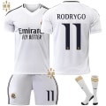 Miniatyrbillede 1 af 2: 24-25 Real Madrid Rodrygo 11 Hjemmefodboldtrøje Ny sæson Seneste Voksen-børnetrøje Fodbold 2 Adult XS（155-165cm）